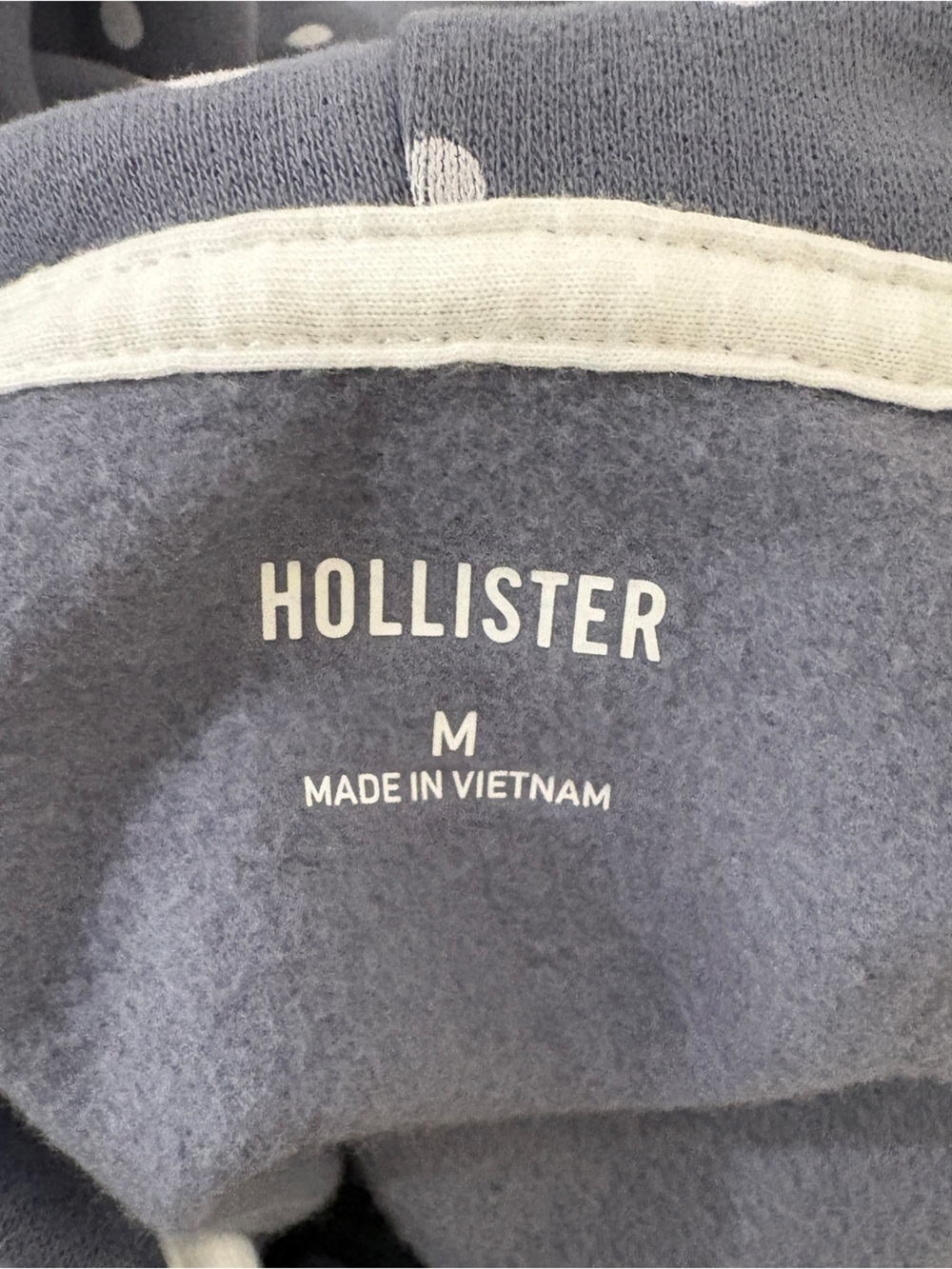 Hollister Navy Hoodie with White Polka Dots - Picture 4 of 4